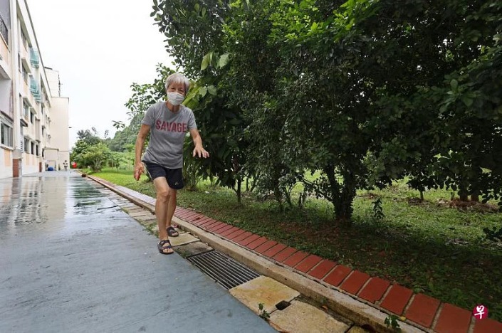 *已签发*柔:狮城二三事:狮城老妇踩无盖沟渠摔伤 向当地市镇会索赔败诉