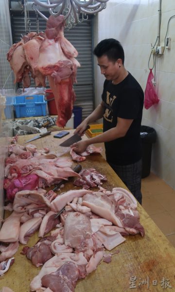 明起猪肉每公斤至少涨RM2,花肉和排骨涨幅最多