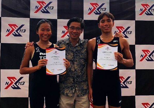 布城公开水域赛|铁人两项表现亮眼 张氏姐弟获征柬东运