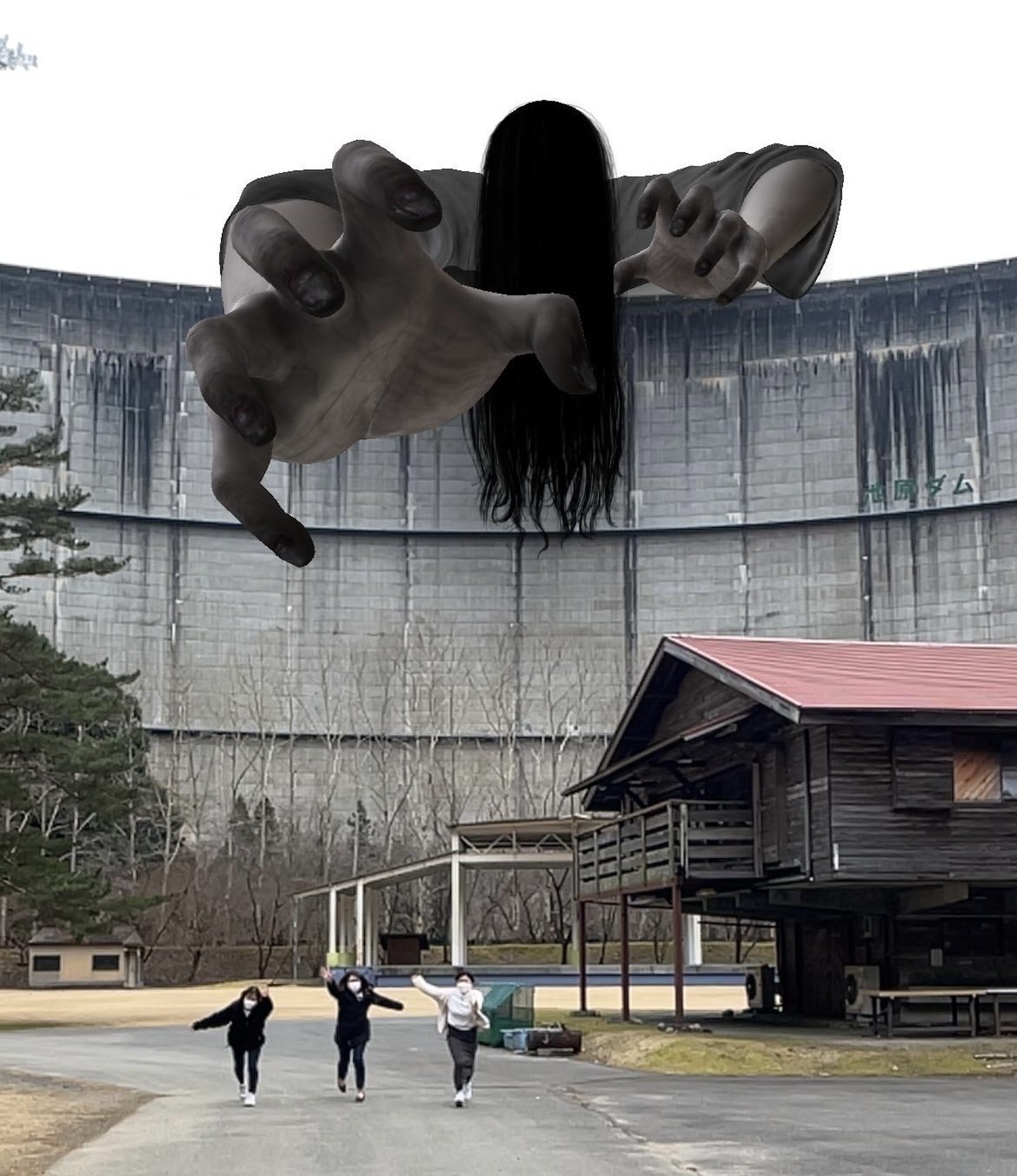 拼盘)贞子救日本旅游?奈良小村推出AR APP 让贞子爬出水坝与游客合照