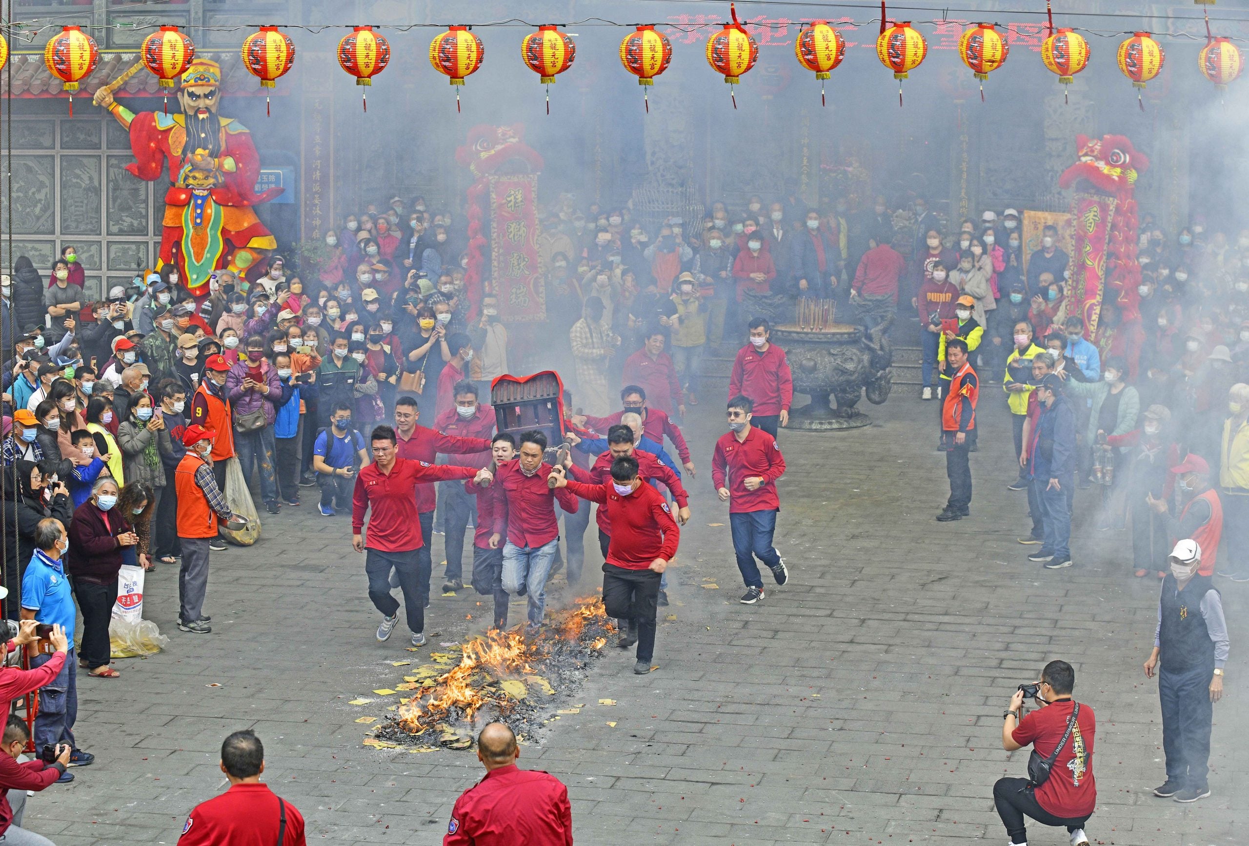 拼盘/台湾桃园龙潭龙元宫举行“天穿日“祭祀活动