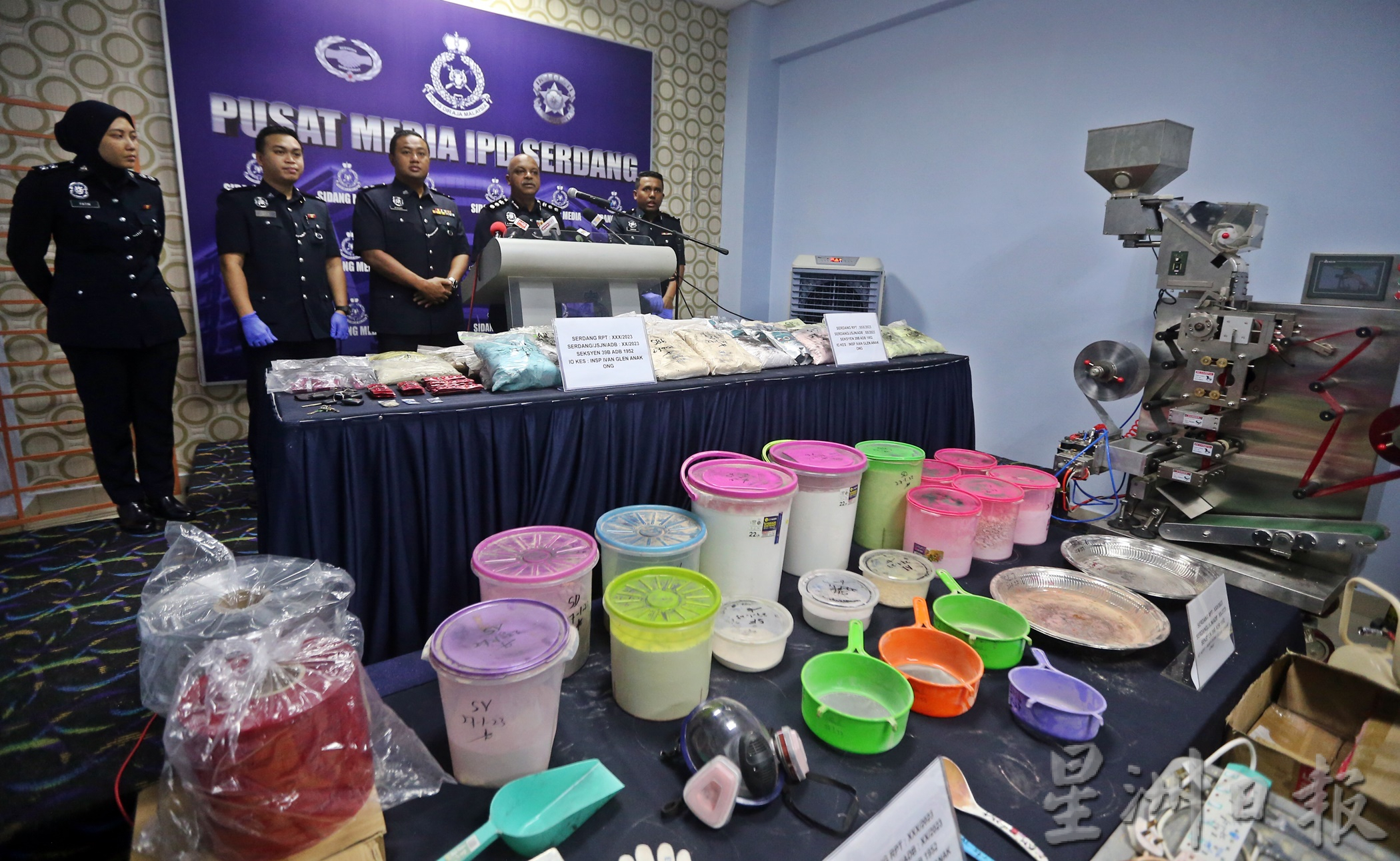 沙登警方侦破炼毒工厂,起获逾600万令吉的毒品