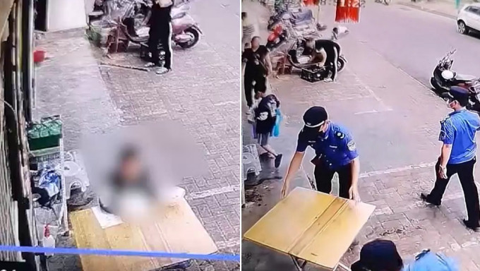 男孩店舖前做功课折枱被收走惹议 城管:屋檐下也算超出