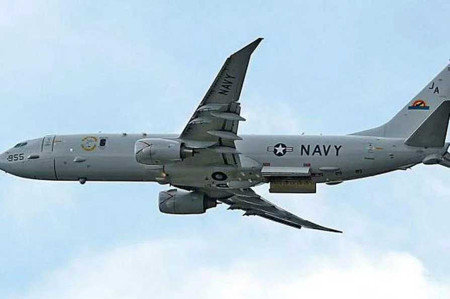 美军反潜巡逻机P-8A飞越台海 中国:坚决反对