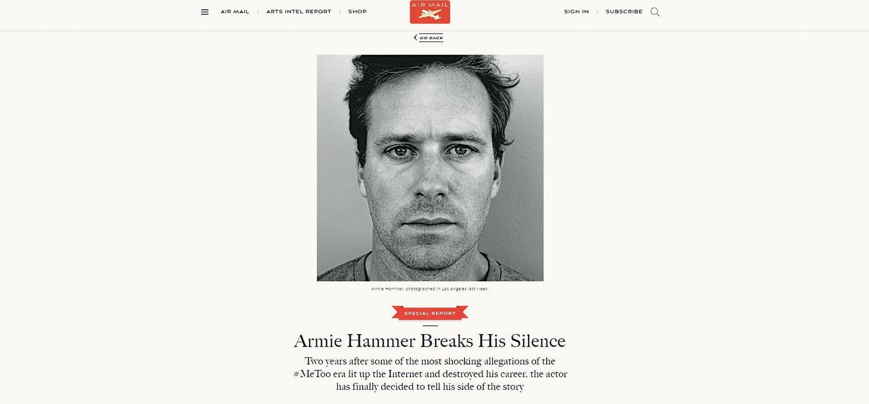 艾米汉默自辩性虐食人丑闻 归咎13岁遭牧师性侵