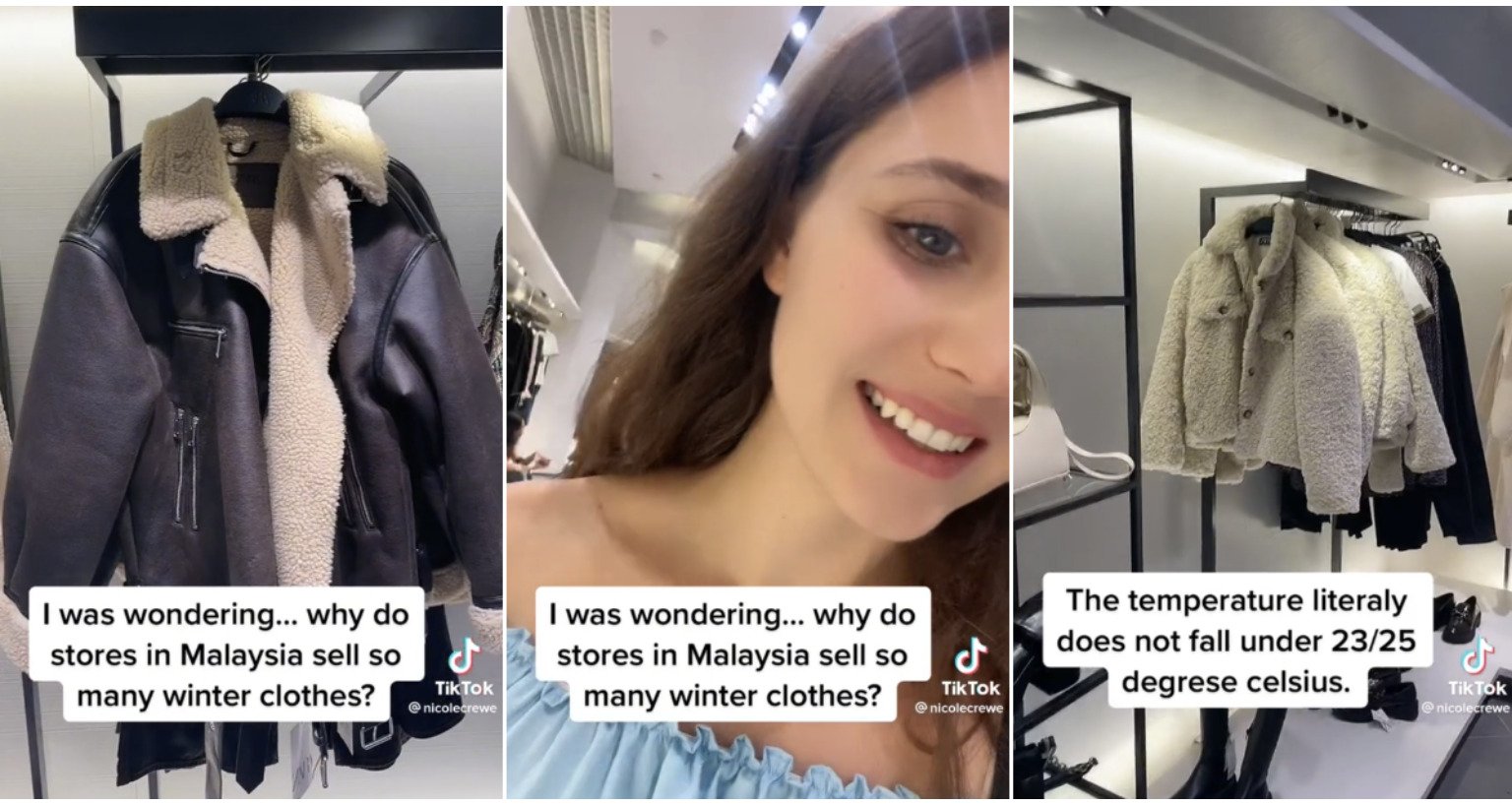 英网红纳闷大马天气热竟卖冬装 网民笑怼“全家冷气很冷”