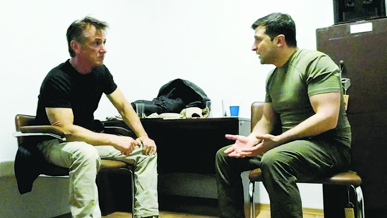 辛潘执导泽连斯基纪录片  乌克兰官员先睹为快