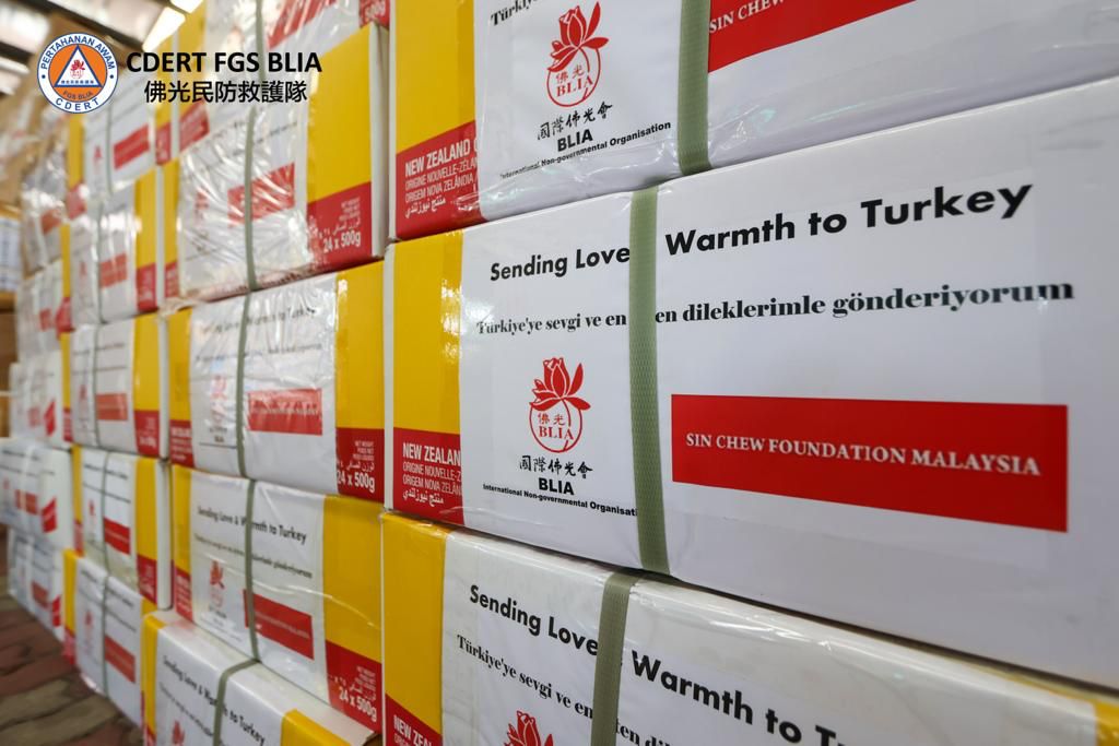 佛光山星洲第二批5千公斤物资近日送抵土耳其