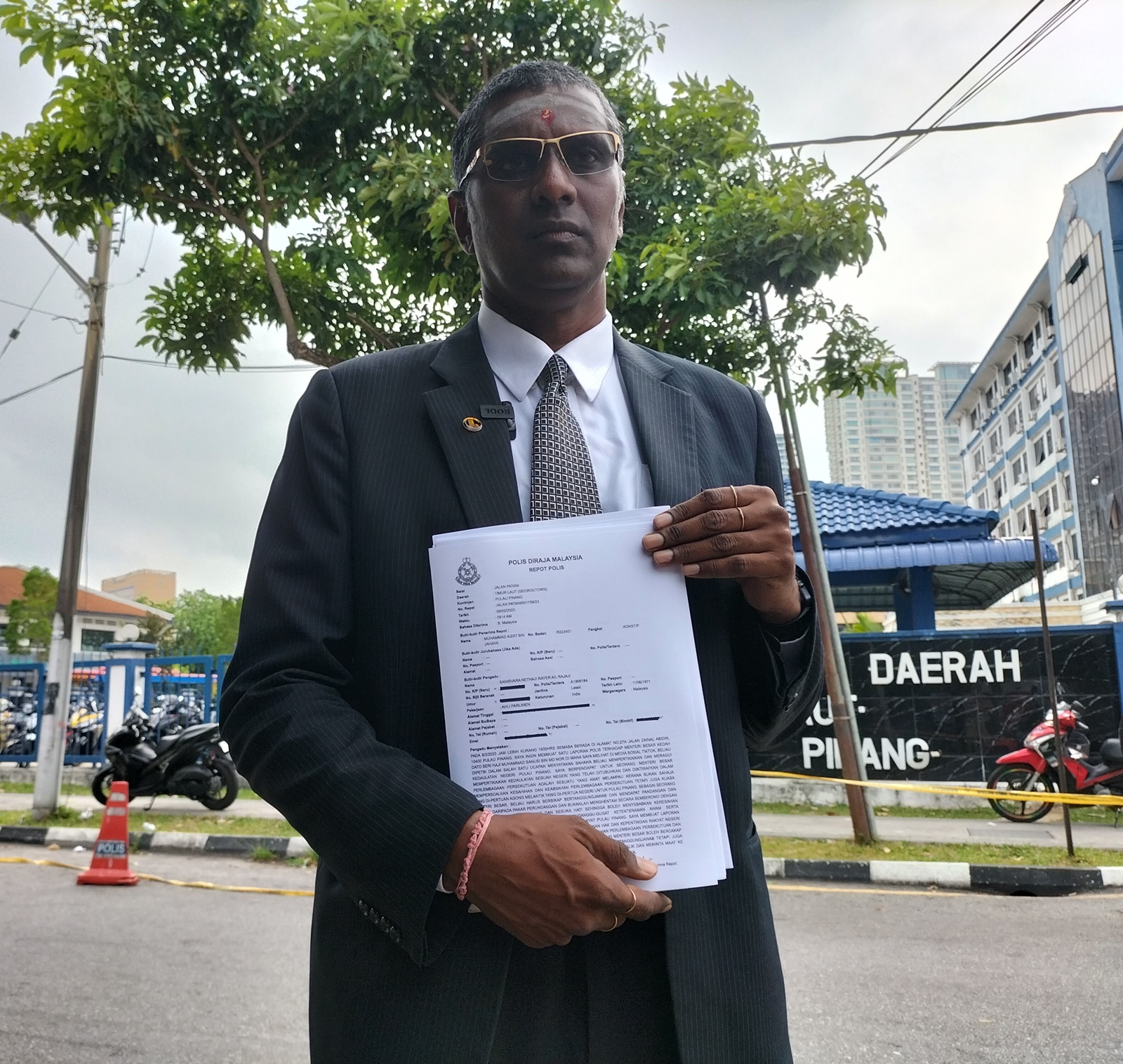 (全国版)视频显示沙努西质疑槟州主权 雷尔报警要求彻查