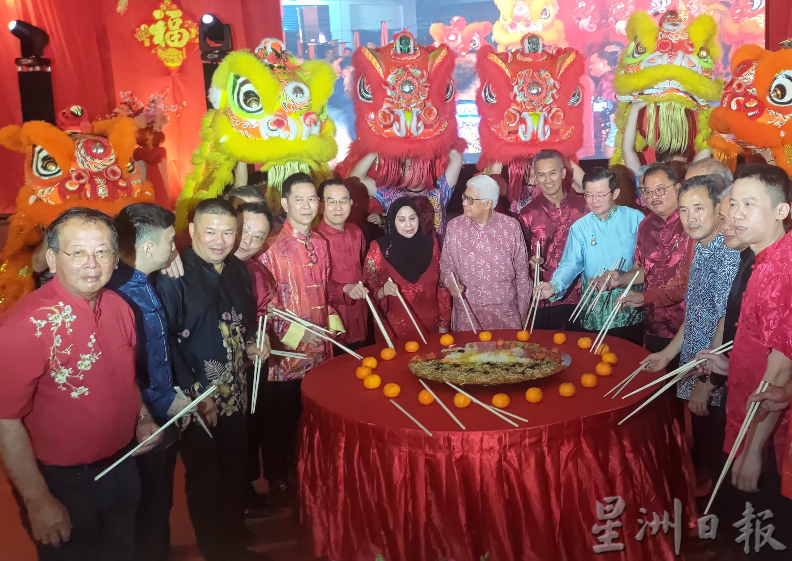 （大北马）槟警察总部首办新春团拜，逾500人出席场面热闹