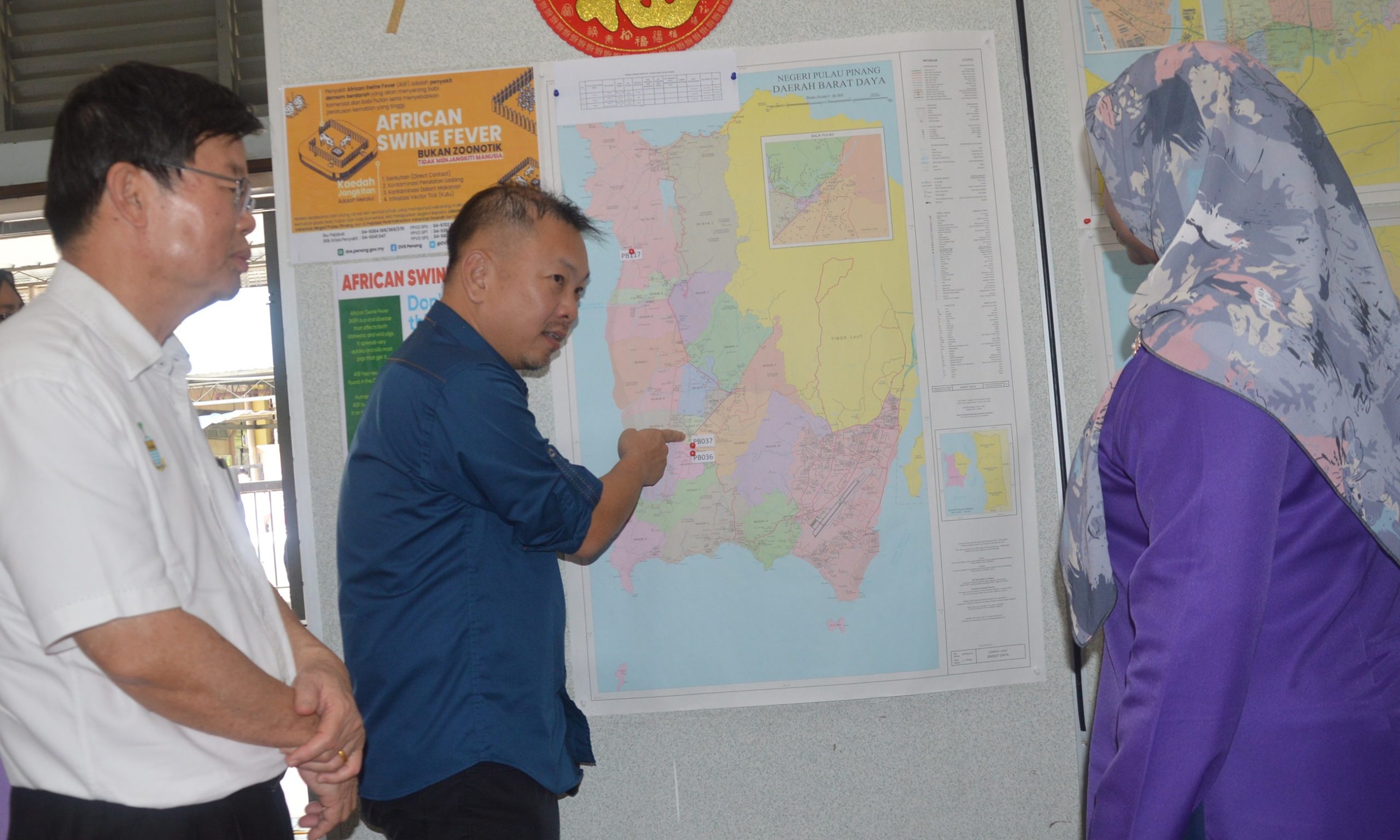 (大北马)陈泓缣巡视槟州非洲猪瘟