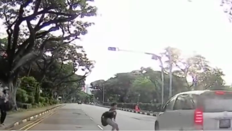 (已签发)柔:狮城二三事:休旅车飞驰闯红灯,男童过马路险遭撞飞