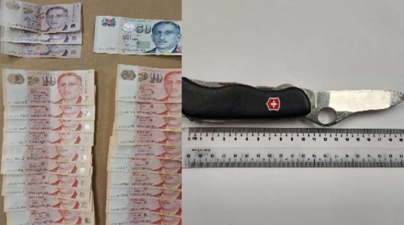 (已签发)柔:狮城二三事:男子涉持刀抢劫迷你超市 警方18小时内破案