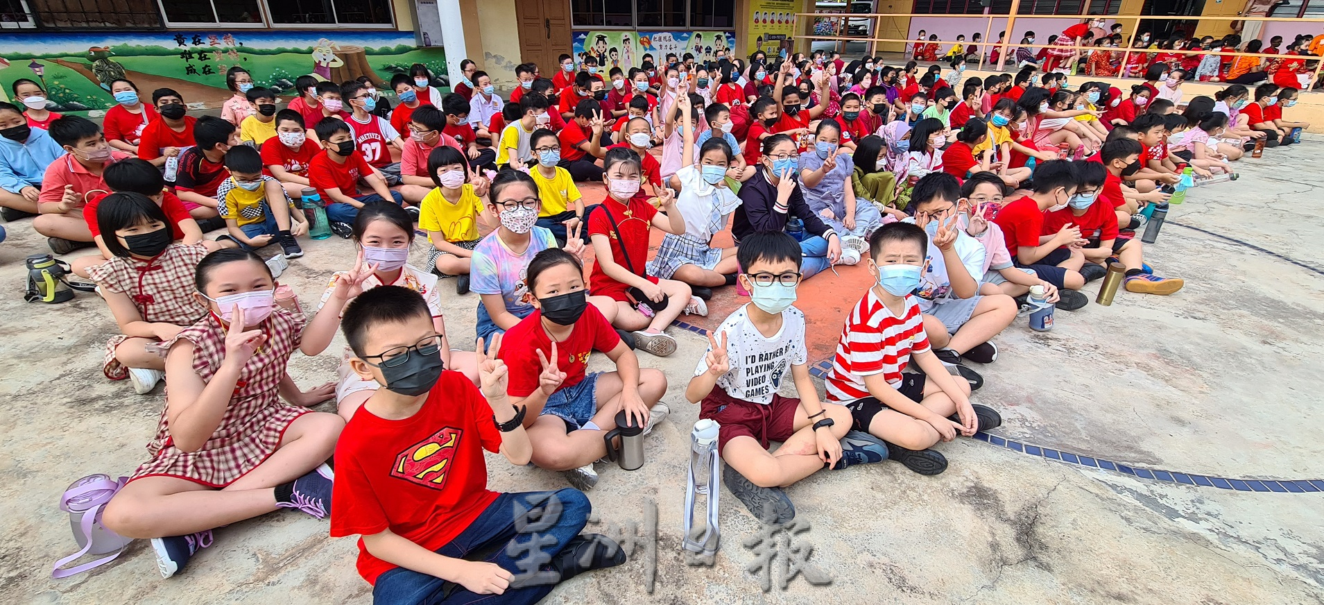 NS芙蓉/万茂新村华小新春庆典,谢琪清赞全校师生把戴口罩当成一种习惯