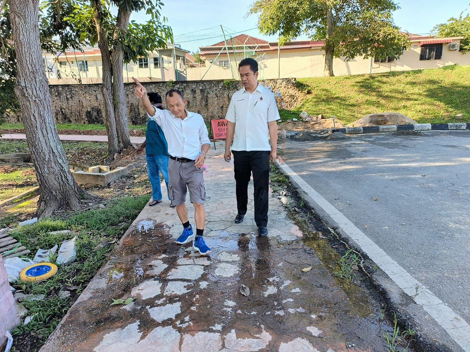 NS马口/马口公园跑道常被地下水淹没,目前维修中