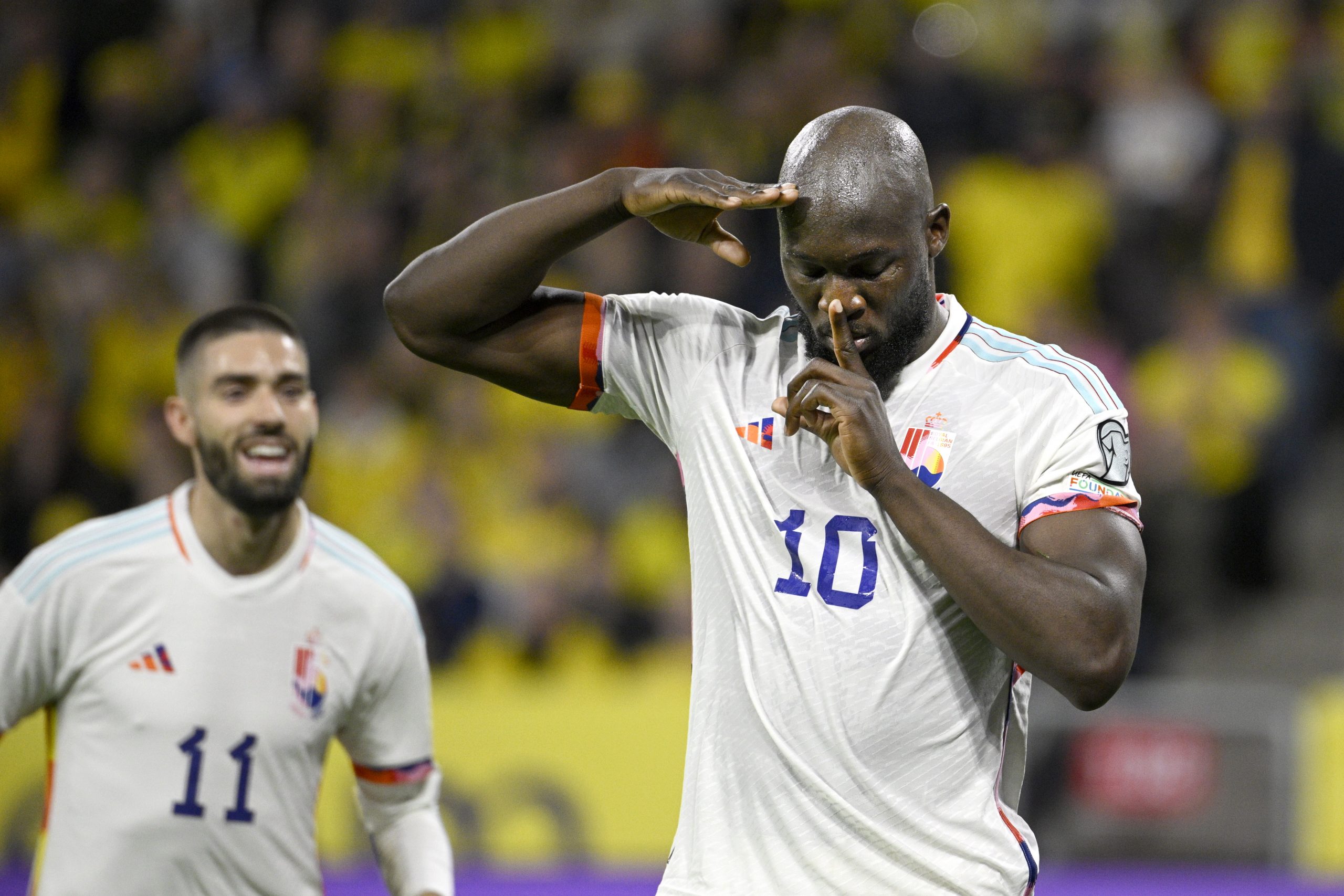 2024欧洲杯入选赛| 时隔2年再为比利时破门 卢卡库上演帽子戏法