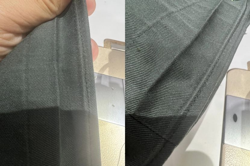 B40学生校裤破旧褪色买不起新的·裁缝帮他修长 不收钱