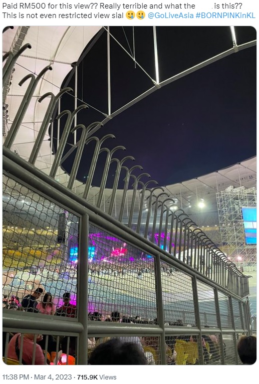 Blackpink演唱会部份座位阻碍视线 网：“像在牢中看表演”