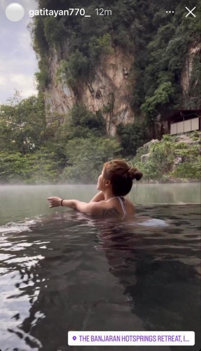 不怕警方扣留?Gatita Yan与男友还在怡保泡温泉