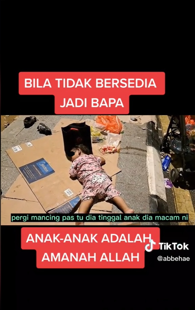 丢下孩子路边睡纸皮·路人骂:还没准备好为何当爸爸?