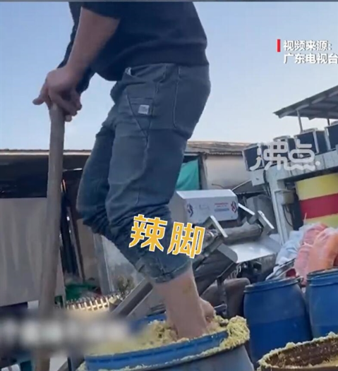 中再现“脚踩腌菜” 潮汕多家知名厂家被查封