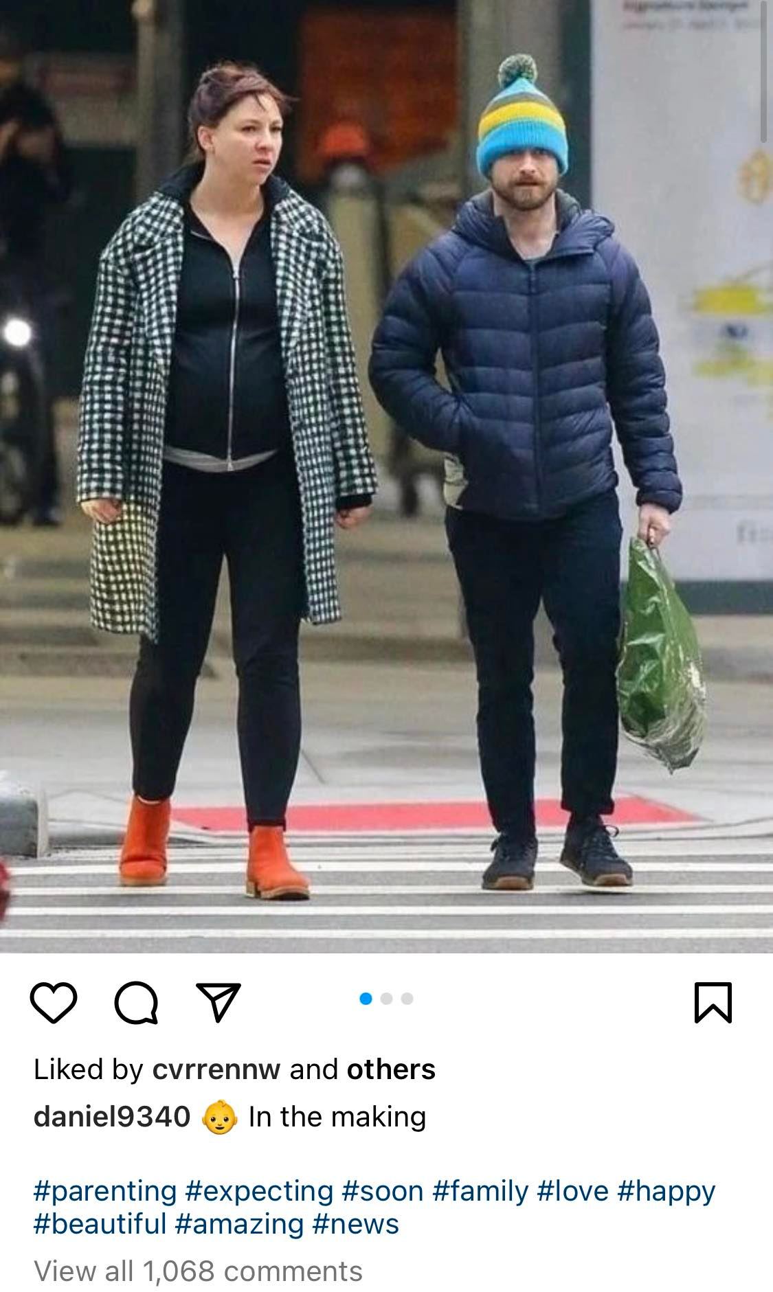 哈利波特要当爸了! 交往10年女友见孕肚