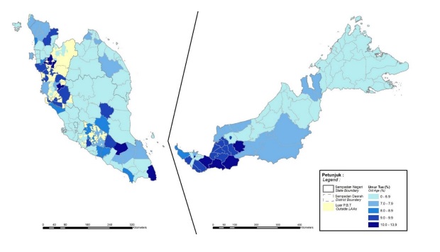 大马统计局:玲珑和鲁勃安都县议会老龄化最严重