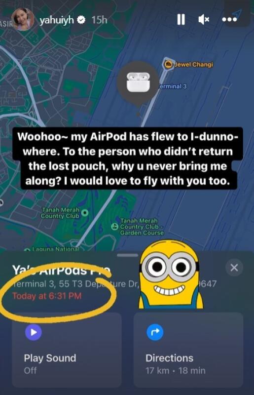 **已签发**柔:狮城二三事:头条:机场遗失的耳机会“出国”,雅慧追踪最后定点在澳洲