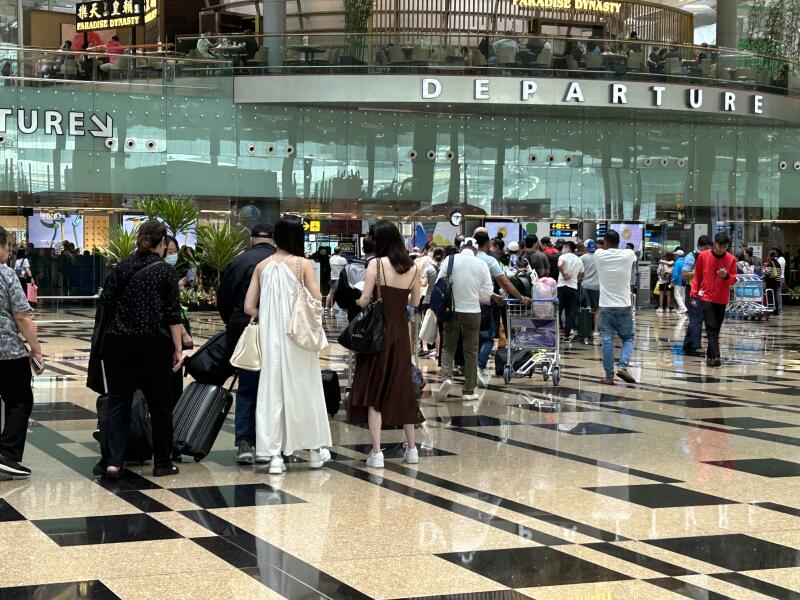 *已签发*柔:狮城二三事:狮城通关系统故障 海陆空关卡现人龙