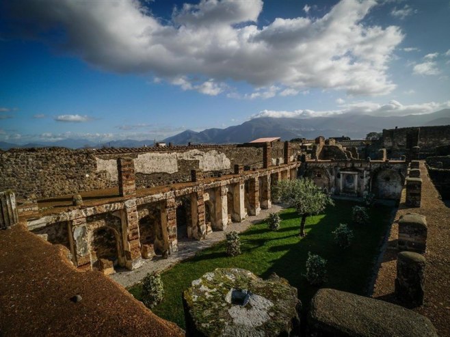 庞贝古城还有三份之一要挖 150只绵羊保护遗迹