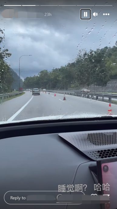 开BMW自动驾驶到怡保玩·女网红拍男友睡觉手没放方向盘