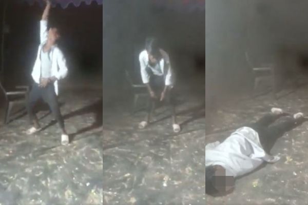 有片/少年婚礼热舞突呆立 僵硬3秒倒地亡