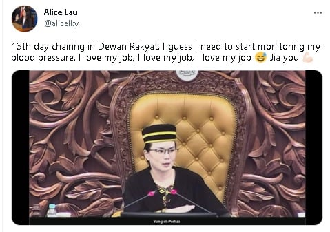 朝野议员不听话 副议长刘强燕：我需要开始量血压了