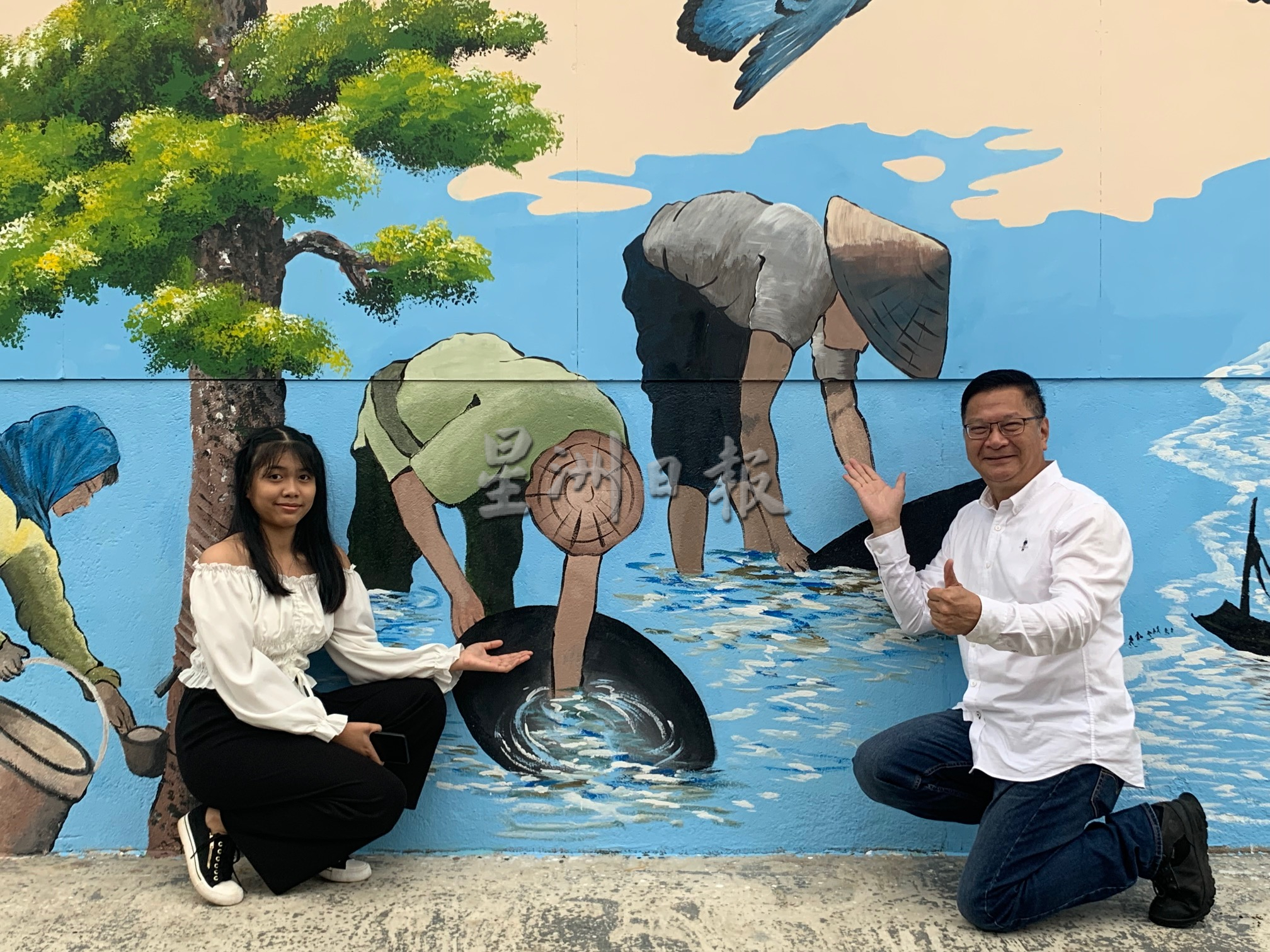 芦骨第一幅壁画诞生，盼成文化旅游城镇