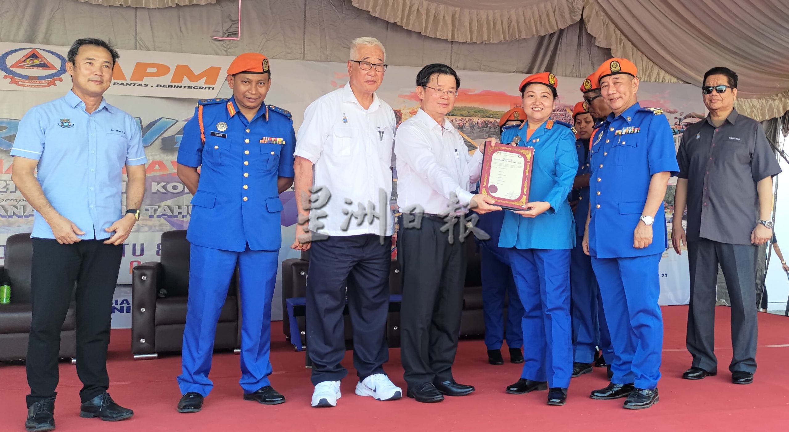 (大北马)全槟7甘榜被选“应对灾难221”,居民受训应对初期灾难