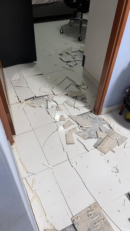 (已签发)柔:狮城二三事:地砖爆裂长达6公尺,全家跳上沙发“避险”