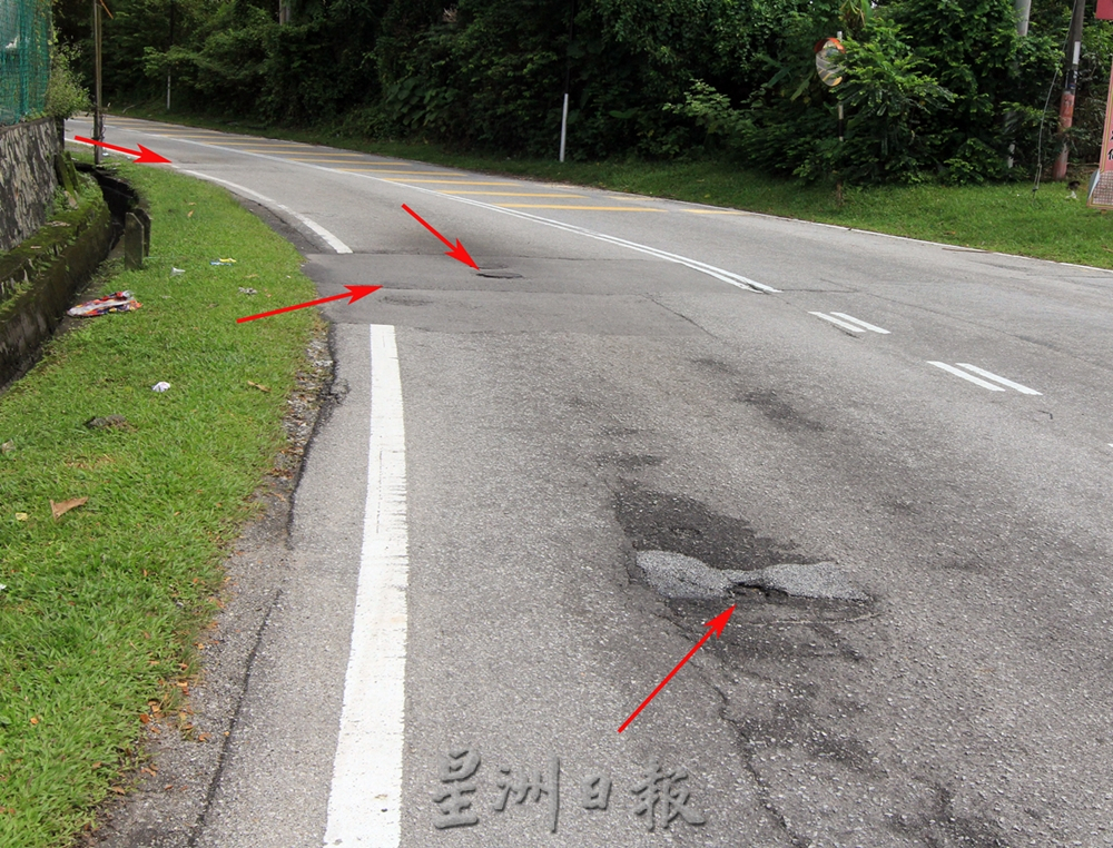 NS主文/施工后 铺路工程留“手尾”,沉香路“补丁”多凹凸