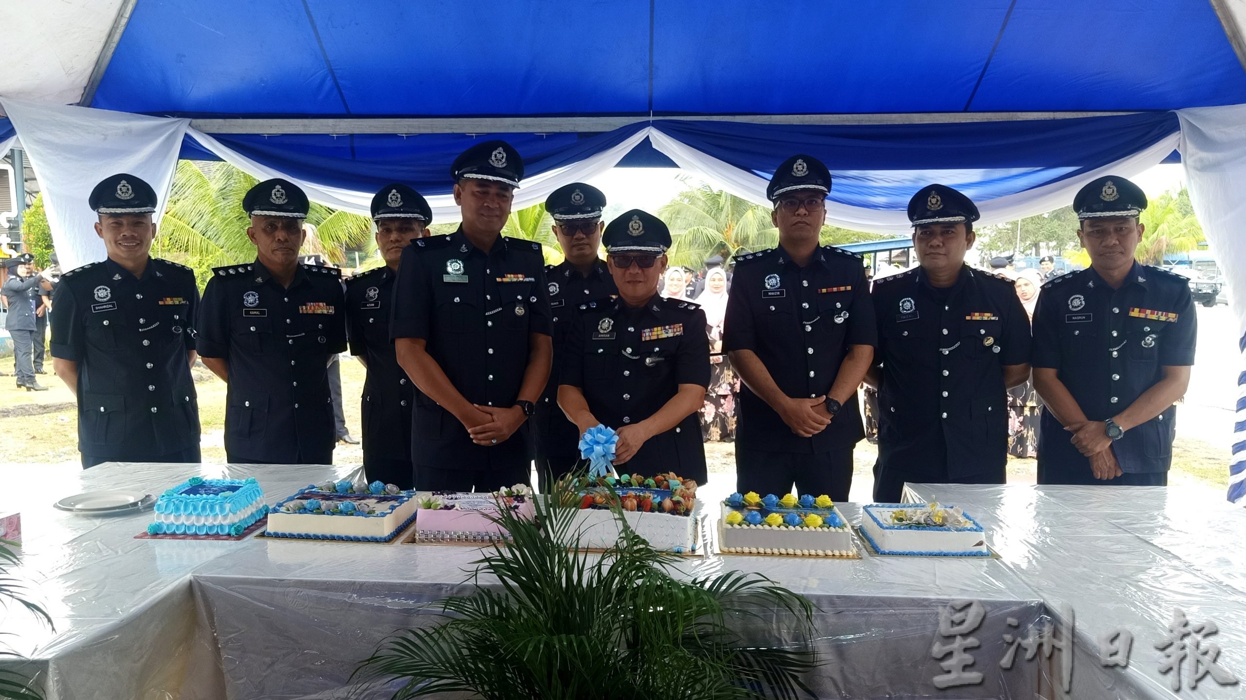 NS庇朥/ 瓜拉庇朥警区总部庆祝第216届警察日庆典,仪式简单而隆重。
