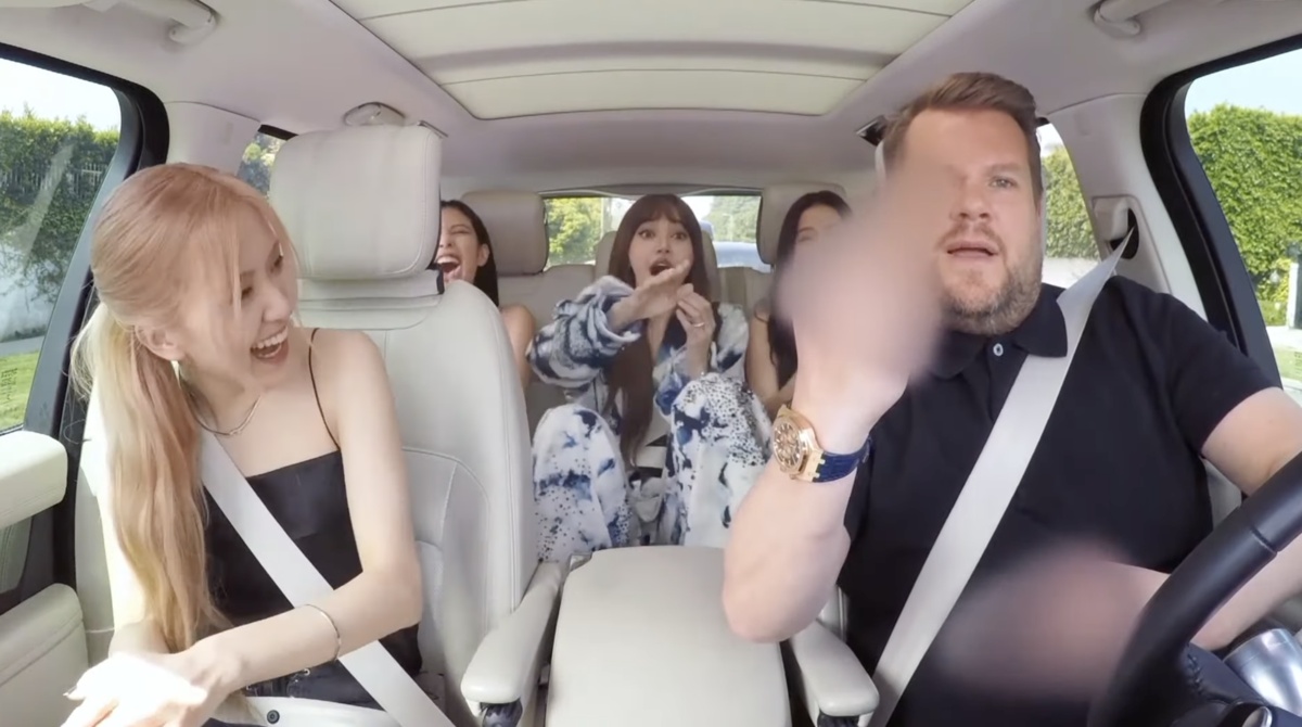 BLACKPINK登《Carpool Karaoke》 占士柯登嗨到比中指