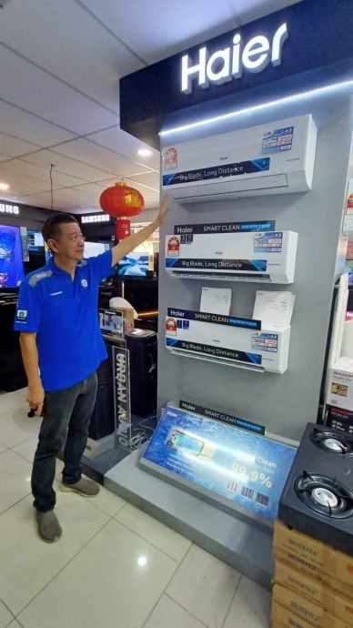 东:天气炎热加上开斋节到来,冷气冷风机成为畅销品。