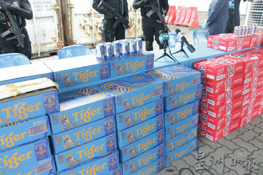 假申报真走私 3集装箱装漏税啤酒试图入境沙巴