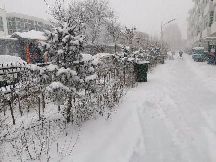 华北断崖式降温4月飘雪 部分地区积雪达10公分