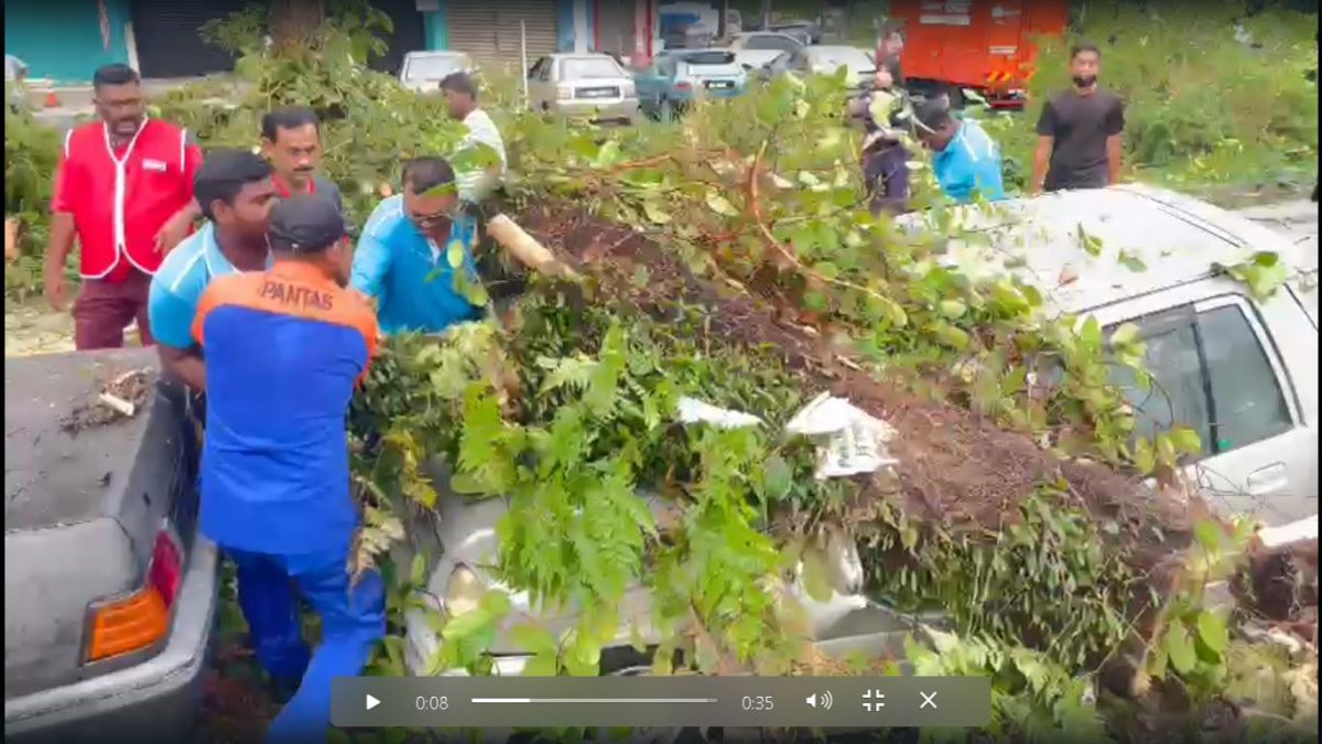 大都会/狂风暴雨夹带冰雹袭击巴生圣淘沙