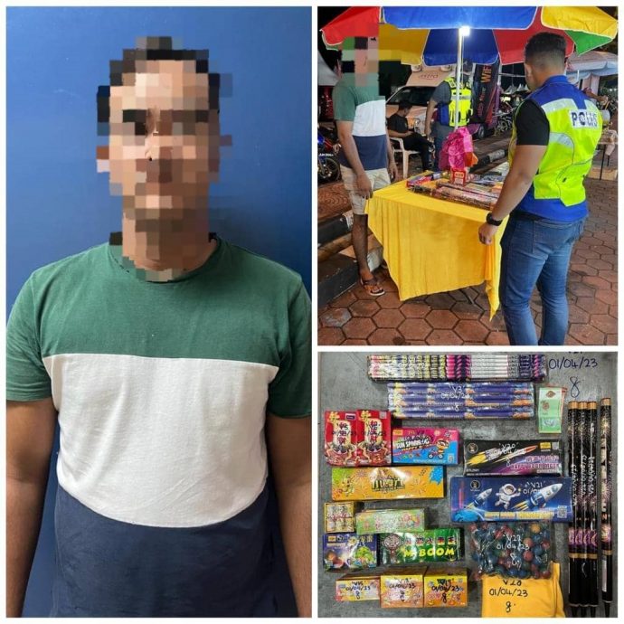 **已签发**柔：第三版头条：非法售卖烟花爆竹，36男被捕