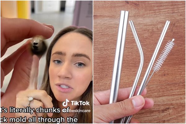 拼盘／只喝白开水3年没洗吸管　女一看里面惊见大块霉菌