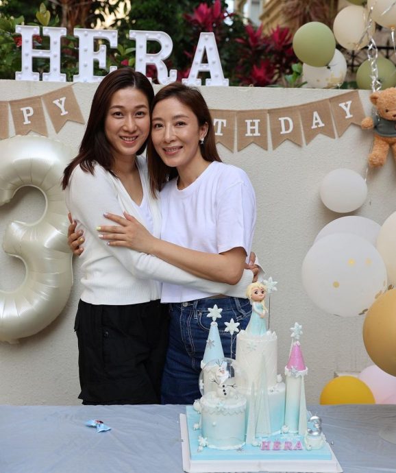 杨茜尧爱女3岁生日派对　 锺嘉欣惊喜携子女送祝福