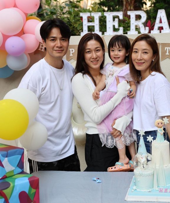 杨茜尧爱女3岁生日派对　 锺嘉欣惊喜携子女送祝福