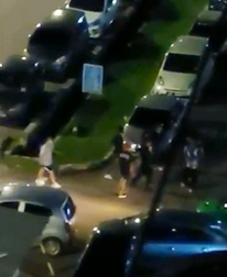 柔: 停车场“开片”全录下 警追缉逾10涉案男子