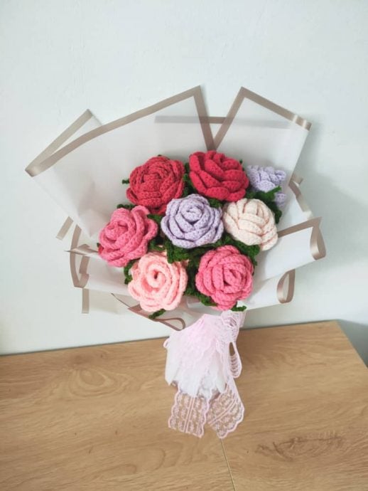 柔:【时尚记事簿】(4月8日刊):独特美观显心意可收藏,钩针花束成送花新宠