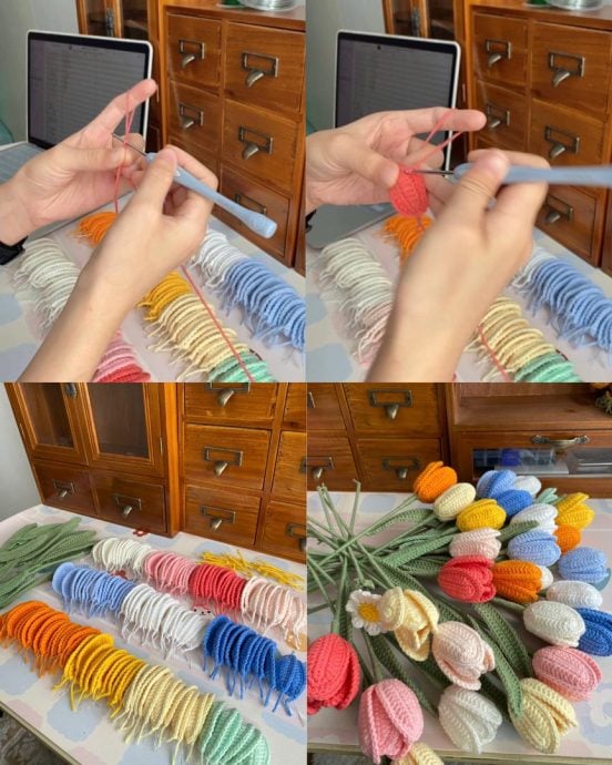 柔:【时尚记事簿】(4月8日刊):独特美观显心意可收藏,钩针花束成送花新宠